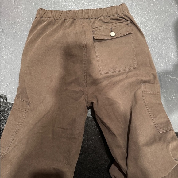 Cider Brown Cargo Jeans Relaxed Fit Utility Style - Picture 4 of 4